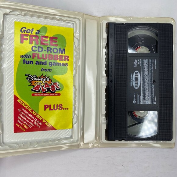 Vintage Disneys Flubber VHS Tape Clamshell Case Family Movie 1997 Robin Williams - Picture 4 of 9